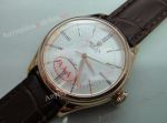 Replica Rolex Cellini Rose Gold White Face Brown Strap Watch _th.jpg